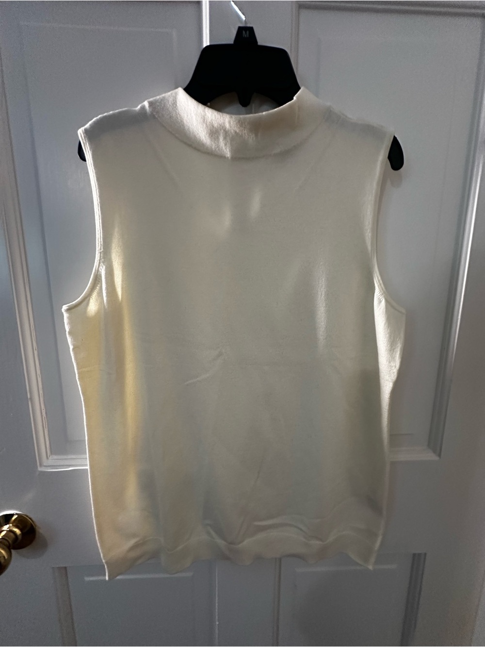 Talbots Sleeveless Mock Neck Top in Cream